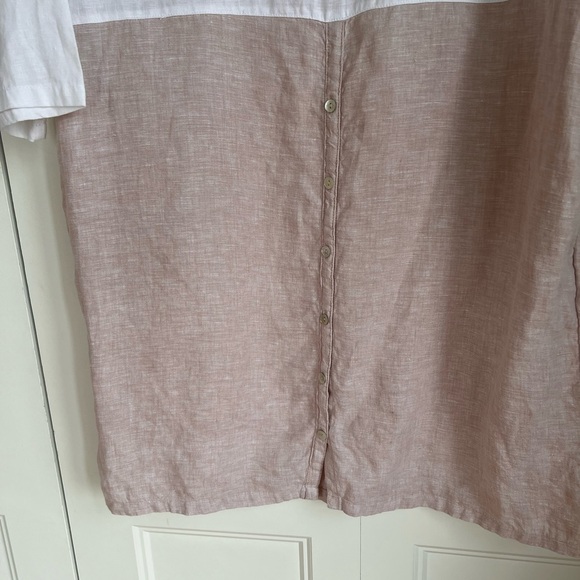 Tahari Linen Color Block Dress - Picture 5 of 12